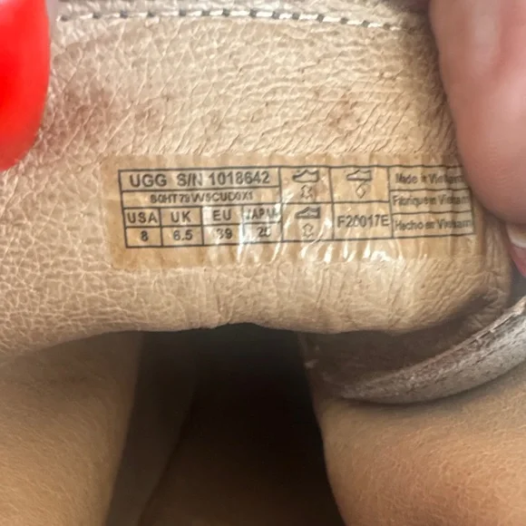 UGG Brown Suede Ankle Boots with Tassels - Picture 5 of 5